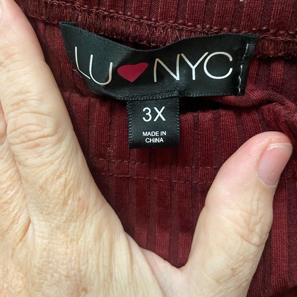LU NYC Womens maroon mini dress size 3X - Picture 3 of 7